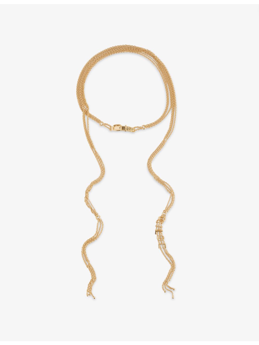 Chloé brass belt choker necklace with polished finish - British product
