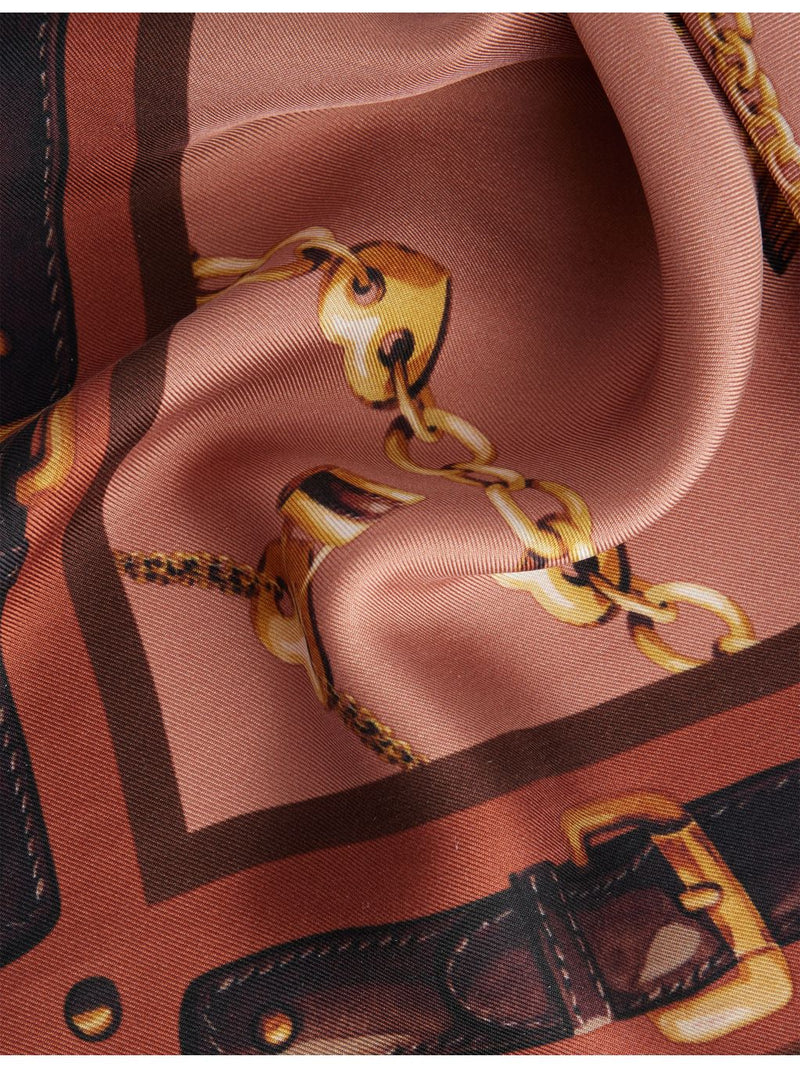 Chloé Paddington printed silk scarf 7cm x 120cm - British product