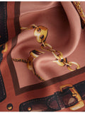 Chloé Paddington printed silk scarf 7cm x 120cm - British product
