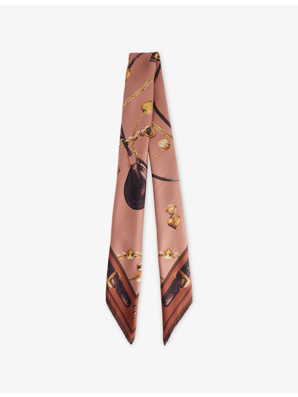 Chloé Paddington printed silk scarf 7cm x 120cm - British product