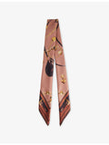 Chloé Paddington printed silk scarf 7cm x 120cm - British product