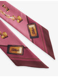 Chloé silk scarf with Paddington print, 7cm by 120cm - British product