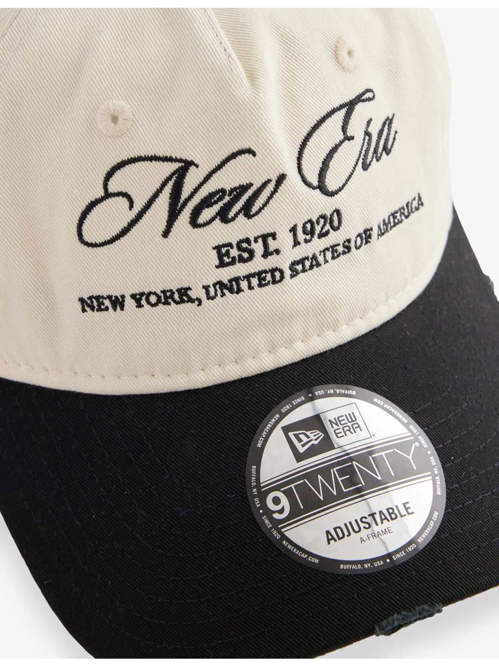 New Era 9TWENTY distressed cotton cap (British brand)