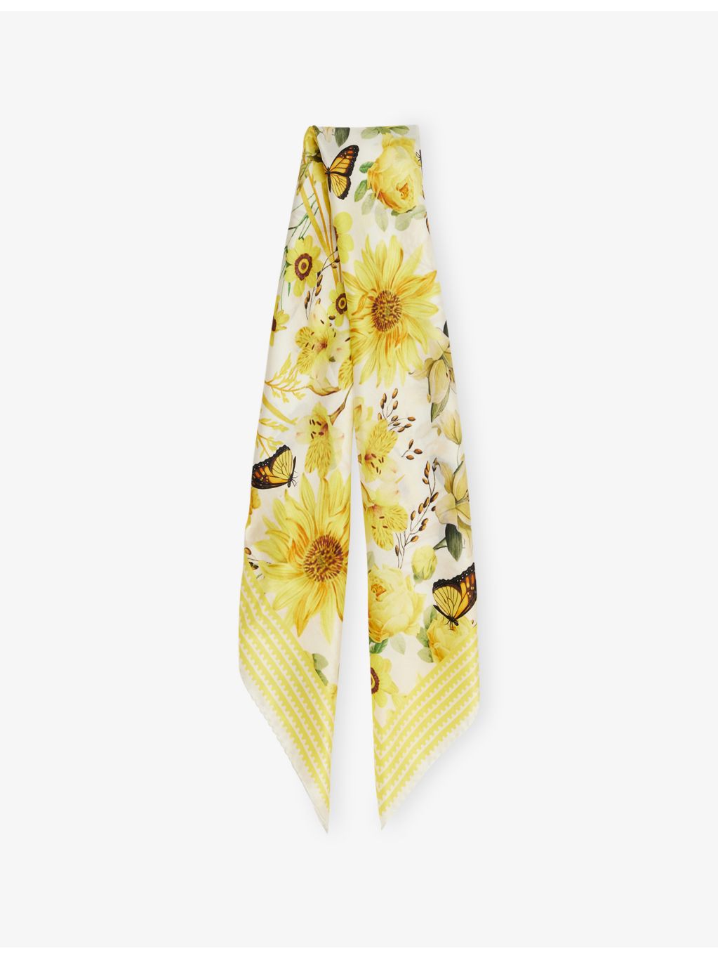 Lapin House x Mary Katrantzou silk scarf botanical print, UK version