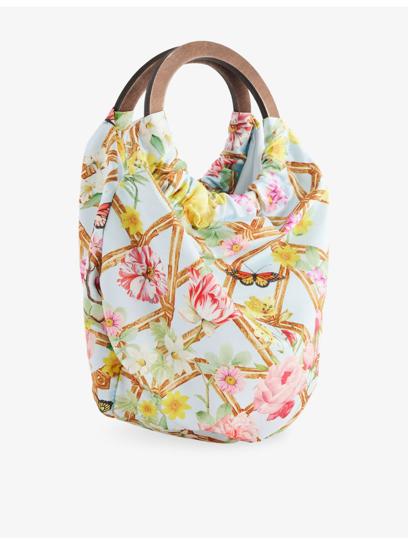 Lapin House botanical-print canvas shoulder bag (British brand)