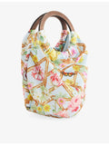 Lapin House botanical-print canvas shoulder bag (British brand)