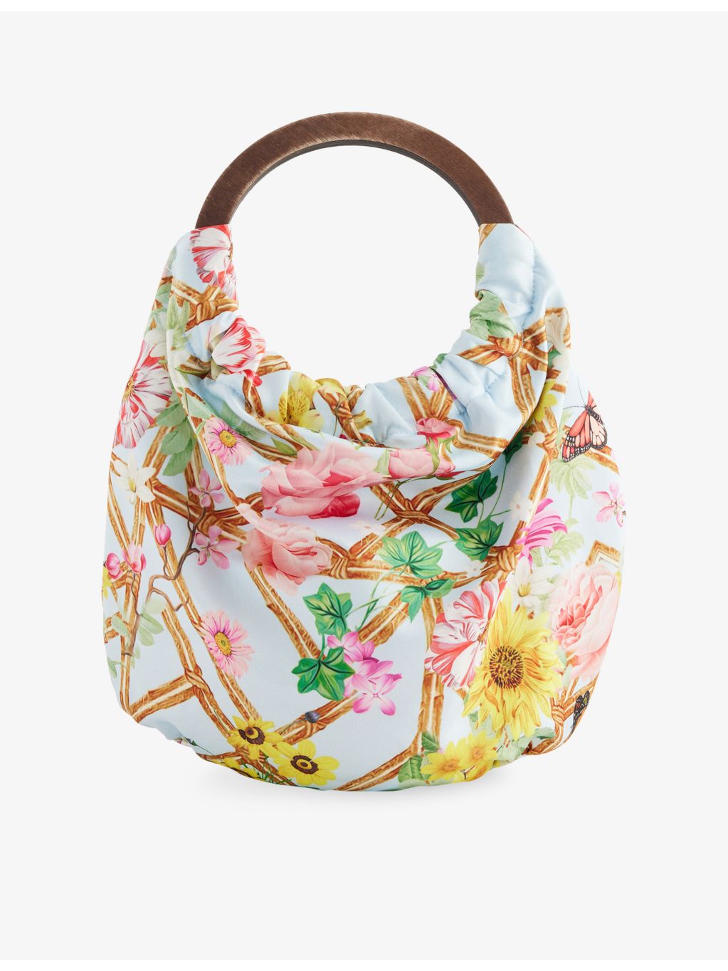 Lapin House botanical-print canvas shoulder bag (British brand)