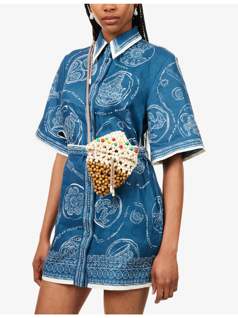Alémais wood-bead cross-body bag in Gelato (British brand)