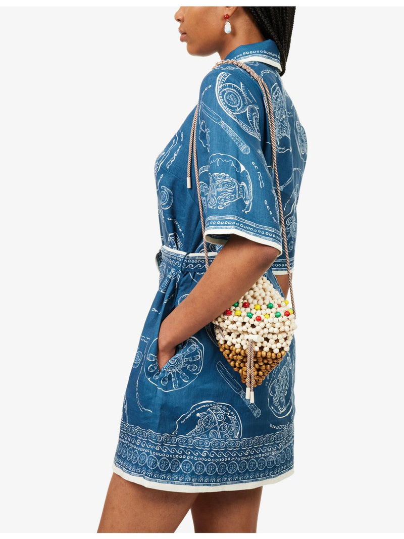 Alémais wood-bead cross-body bag in Gelato (British brand)