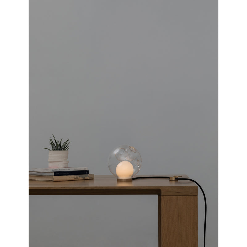 Bocci glass lamp in opaque beige with 102mm sphere, UK version