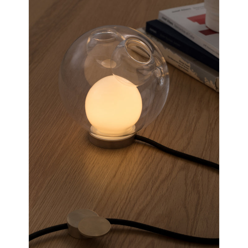 Bocci glass lamp in opaque beige with 102mm sphere, UK version