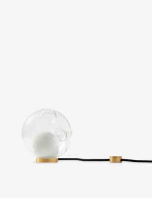 Bocci glass lamp in opaque beige with 102mm sphere, UK version