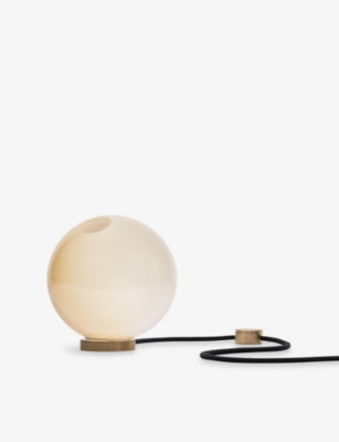 Bocci glass lamp in opaque beige with 102mm sphere, UK version