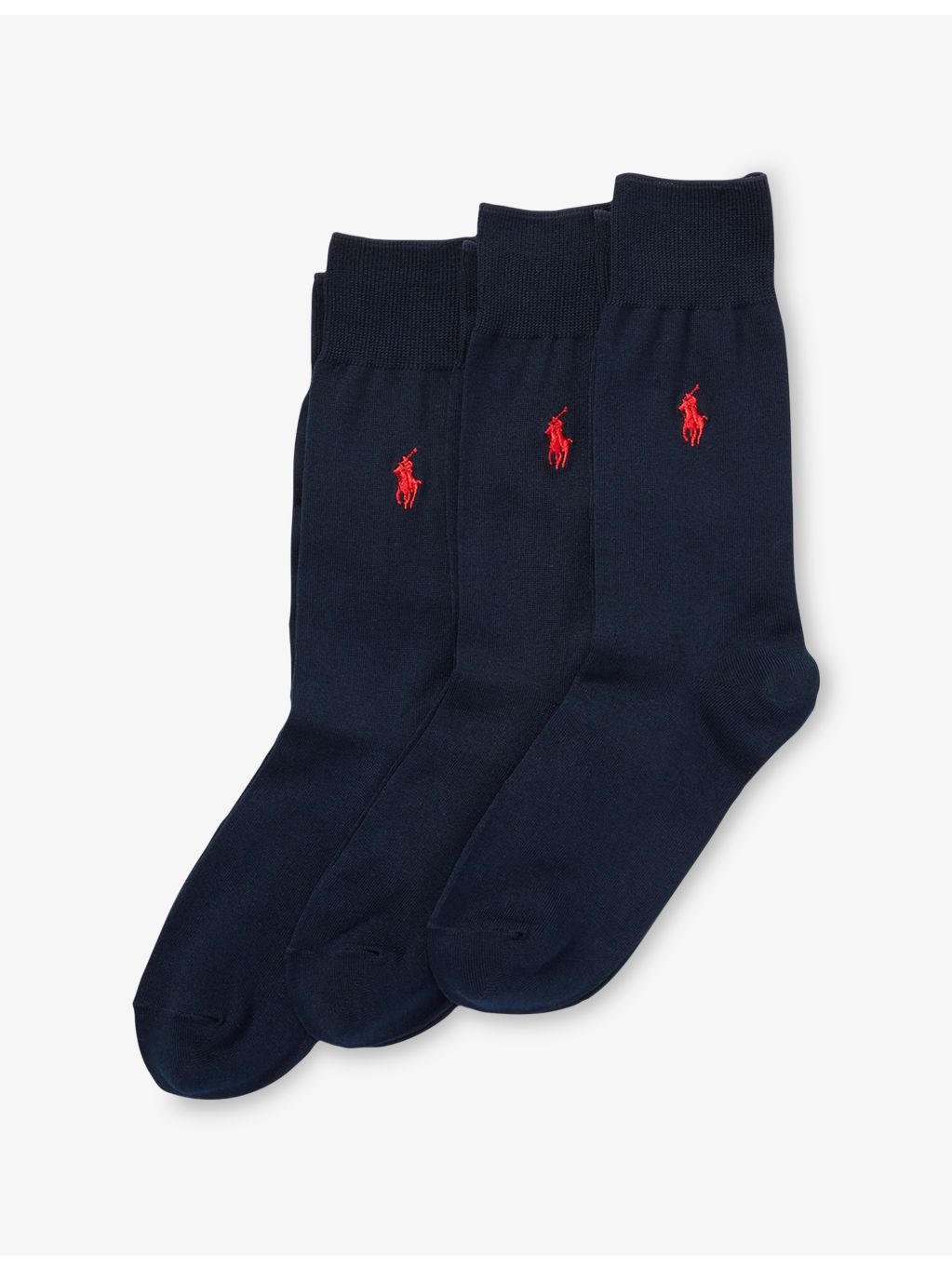 Polo Ralph Lauren cotton-blend socks, pack of three, UK version
