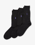 Polo Ralph Lauren Brand-Embroidered Set of Three Cotton-Blend Socks