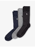 Polo Ralph Lauren dotted three-pack cotton-blend socks, UK version