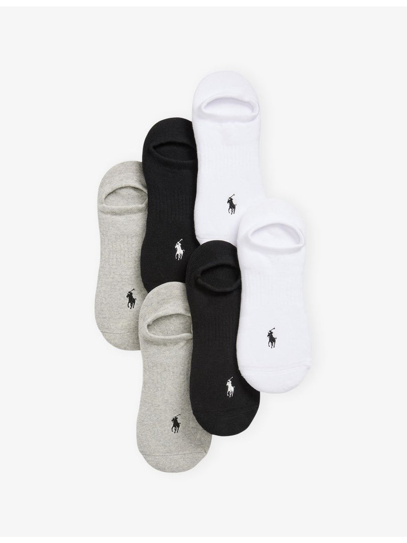 Polo Ralph Lauren six-pack cotton ankle socks in mixed colours, UK version