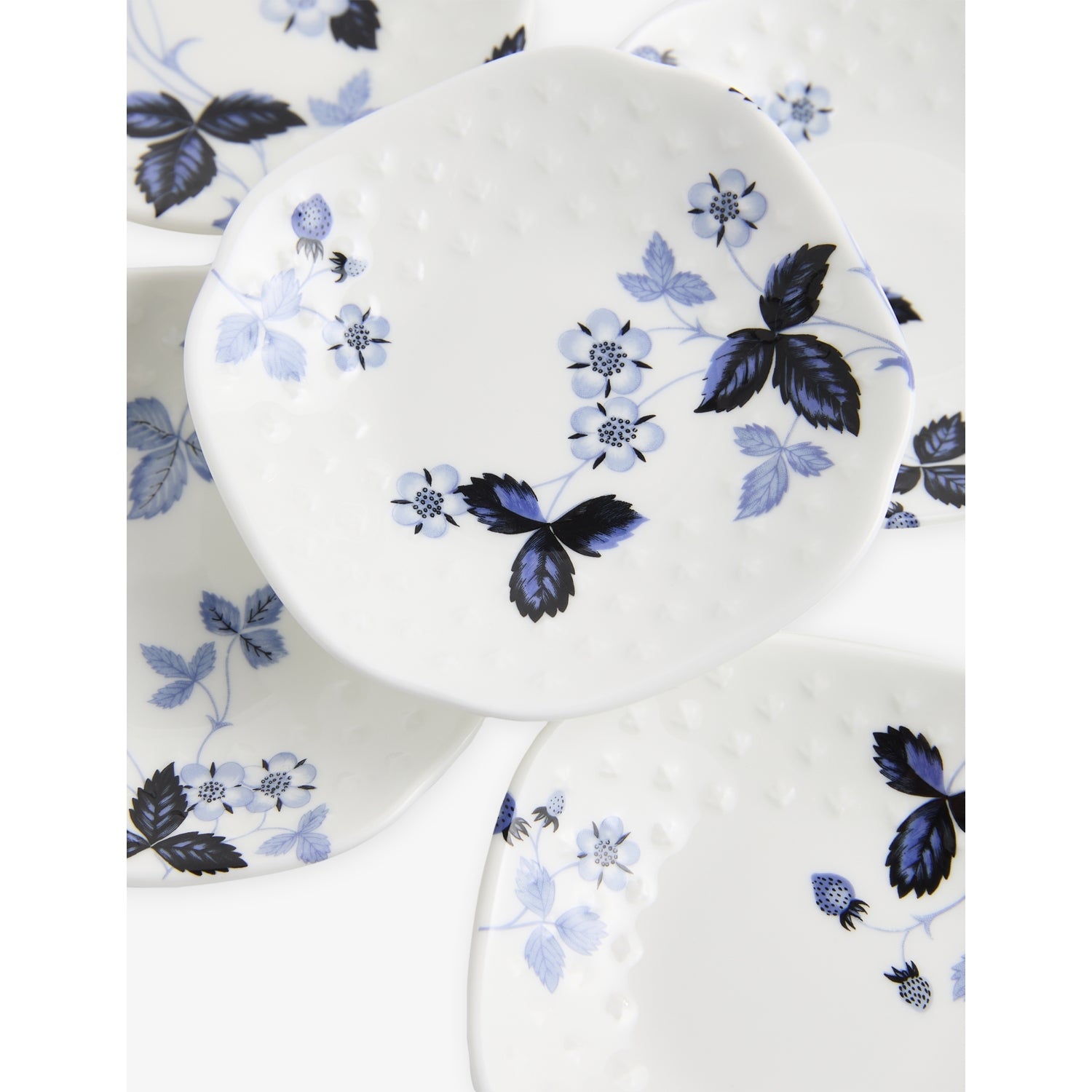 Wedgwood Wild Strawberry bone china soy dishes set of five (British brand)