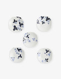 Wedgwood Wild Strawberry bone china soy dishes set of five (British brand)