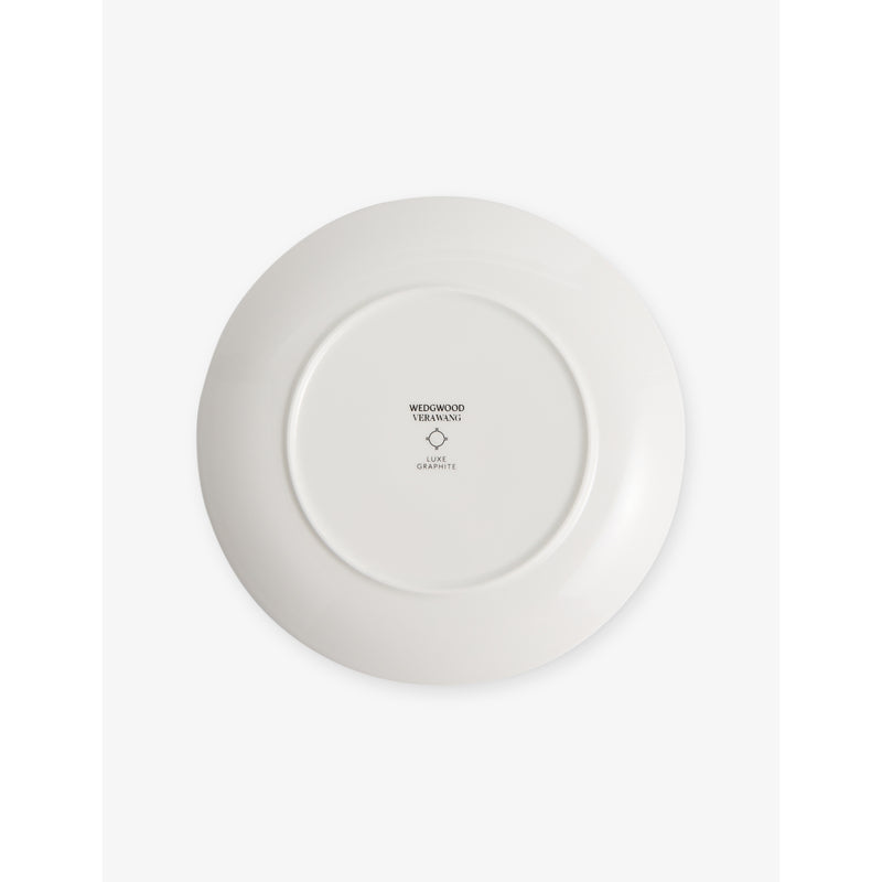 Wedgwood bone china plate Luxe Graphite 20cm, imported from the UK