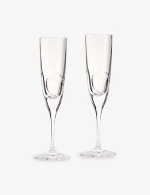 Wedgwood x Vera Wang Luxe Graphite flute set, imported from the UK