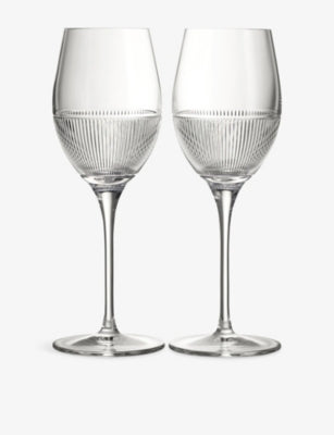 Wedgwood Helia crystal wine glasses set of two 350ml, UK version