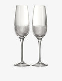 Wedgwood Helia crystal flute glass set of two, 335ml - British product