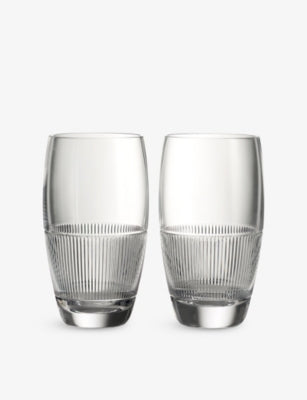 Wedgwood Helia crystal highball glasses set of two 510ml (British brand)