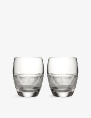 Wedgwood Helia crystal tumbler glasses set of two, imported from the UK