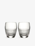 Wedgwood Helia crystal tumbler glasses set of two, imported from the UK