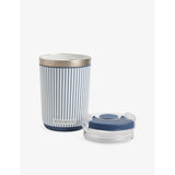 Wedgwood Gio Blue Stripe stainless steel tumbler 350ml - British product