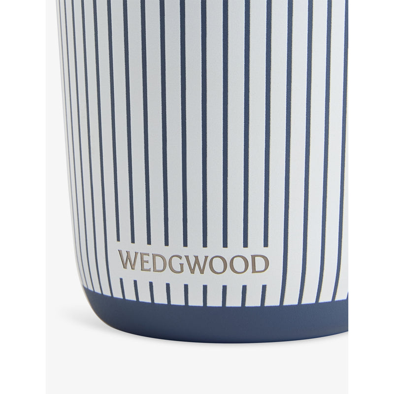 Wedgwood Gio Blue Stripe stainless steel tumbler 350ml - British product