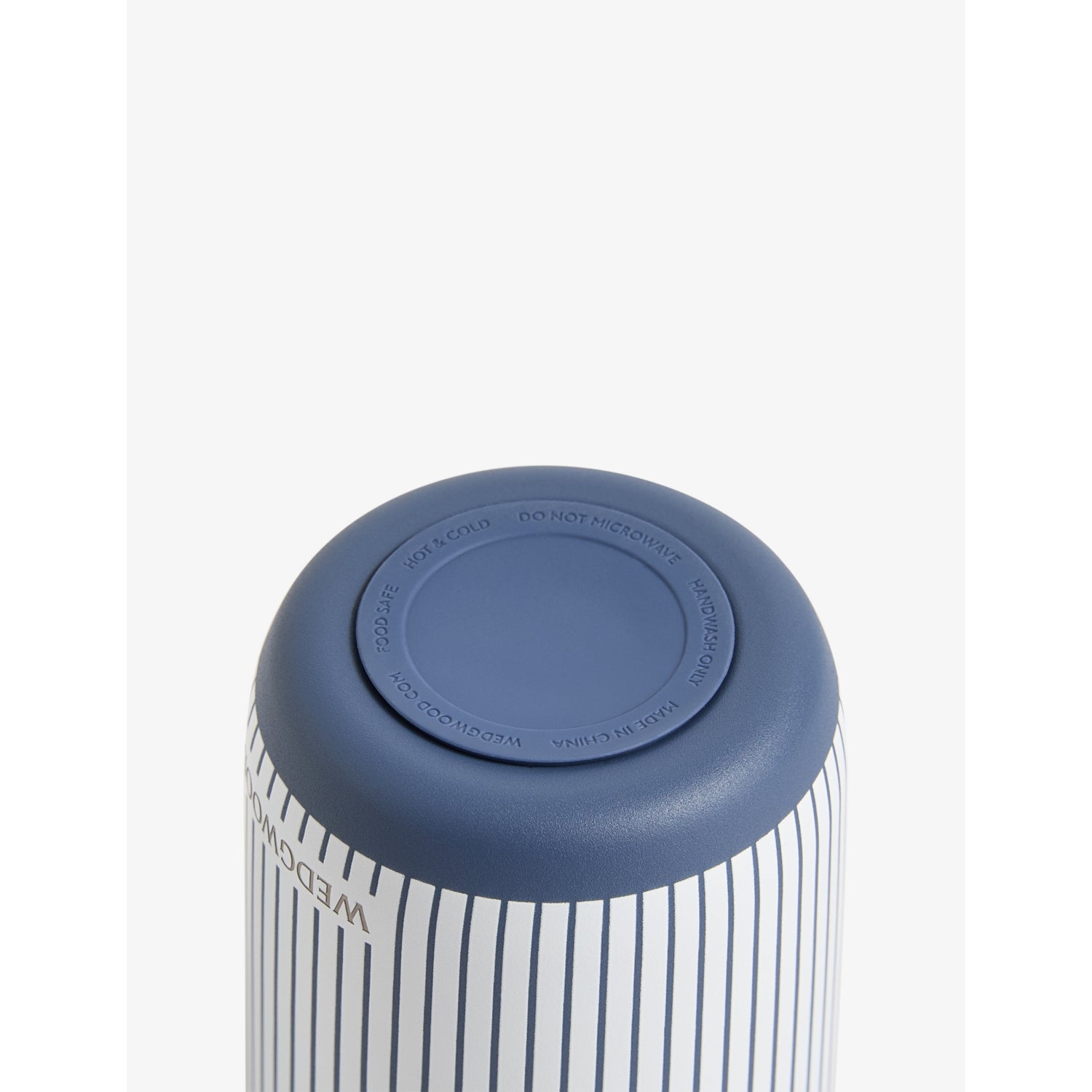 Wedgwood Gio Blue Stripe stainless steel tumbler 350ml - British product