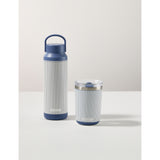 Wedgwood Gio Blue Stripe stainless steel tumbler 350ml - British product