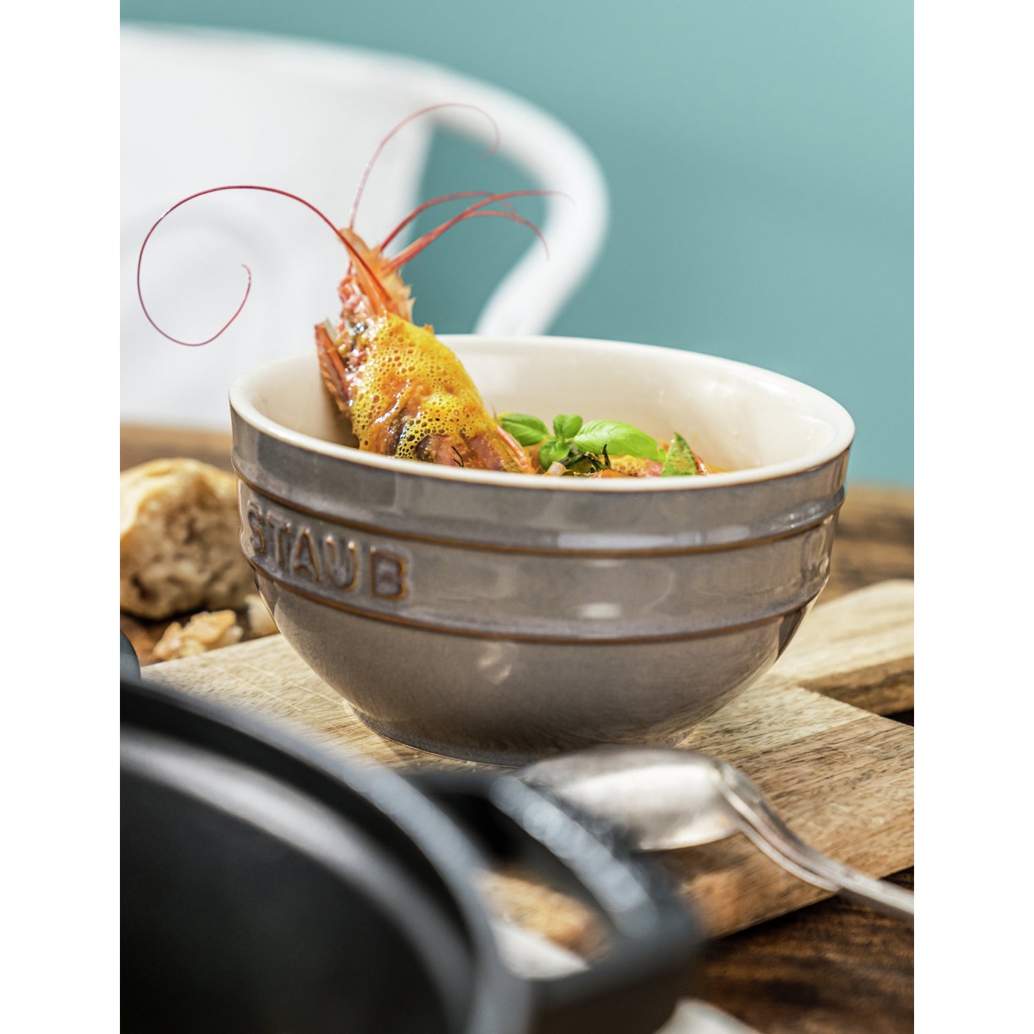 Staub ceramic bowl 12cm with embossed branding (British brand)