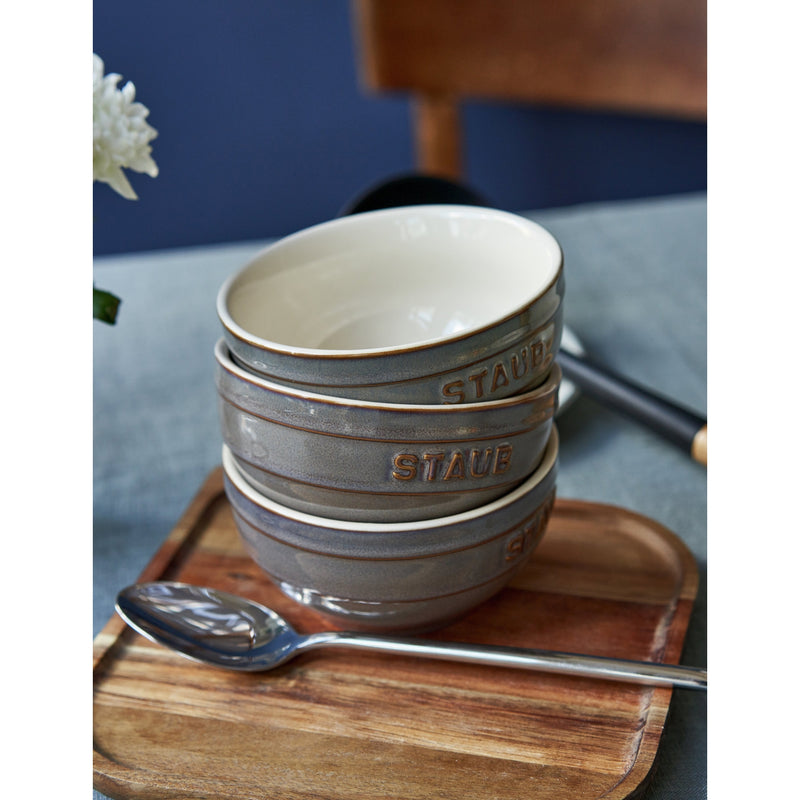 Staub ceramic bowl 12cm with embossed branding (British brand)