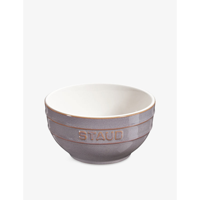 Brand-Embossed Ceramic Bowl 12cm - Ancient Grey