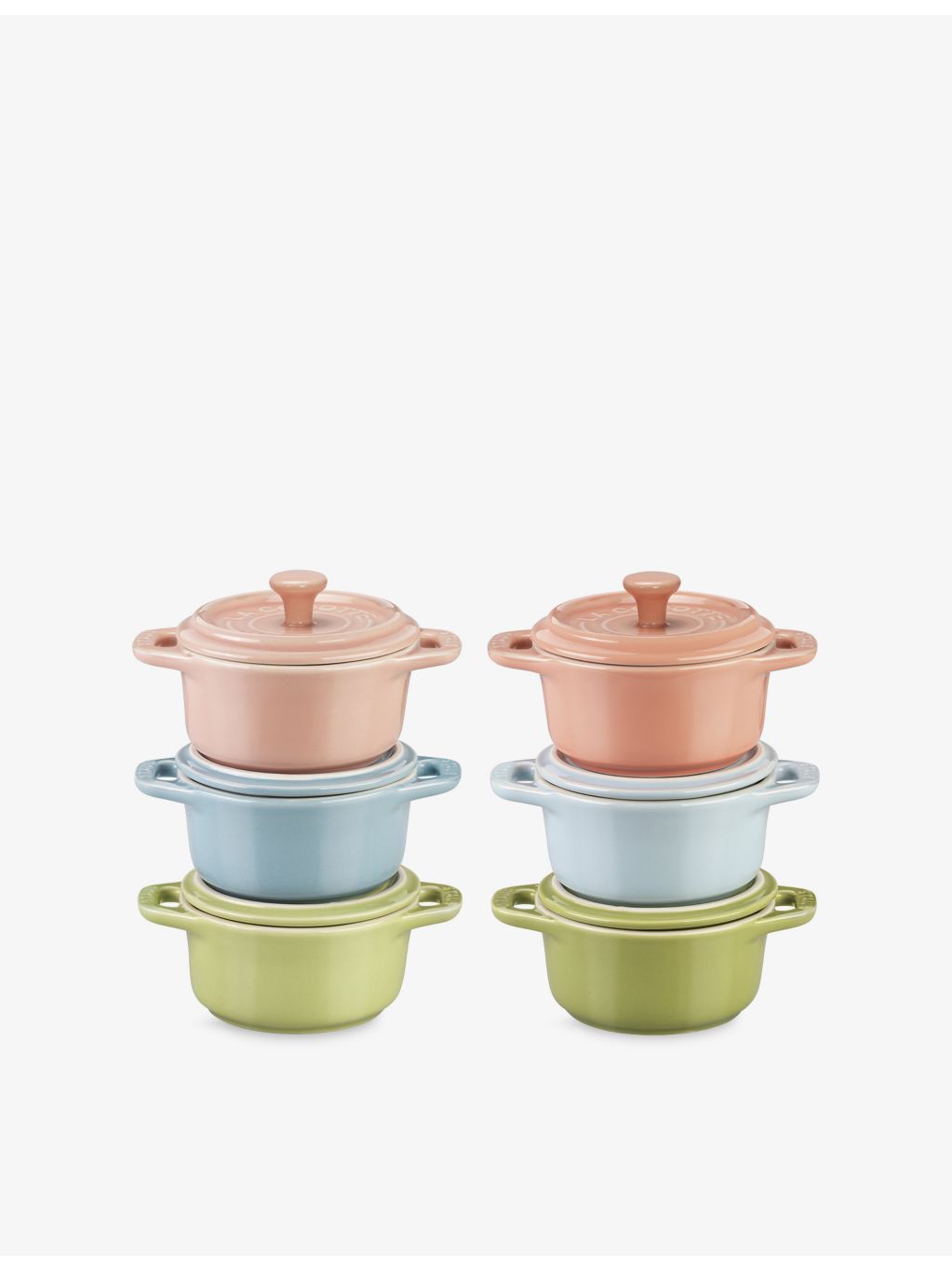 Staub mini cocotte set of six ceramic 200ml, UK version