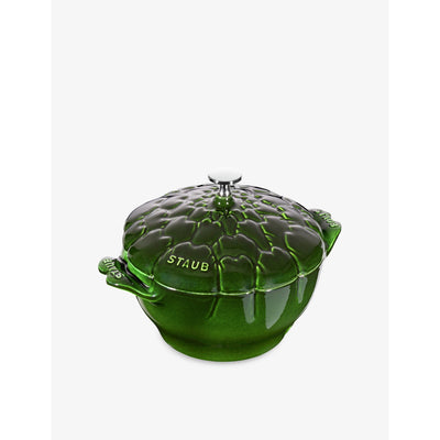 selfridges Staub Artichoke Cocotte Cast-Iron Casserole Dish 22cm- Buy online at McGrocer