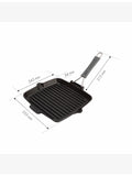 Staub cast iron grill pan 24cm with pouring spout, UK version