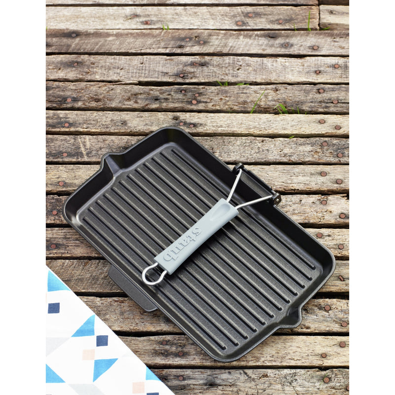 Staub rectangular cast iron grill pan 34cm, imported from the UK