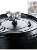 Staub cow-shaped stainless steel knob, imported from the UK
