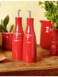Staub ceramic oil and vinegar cruet set, imported from the UK
