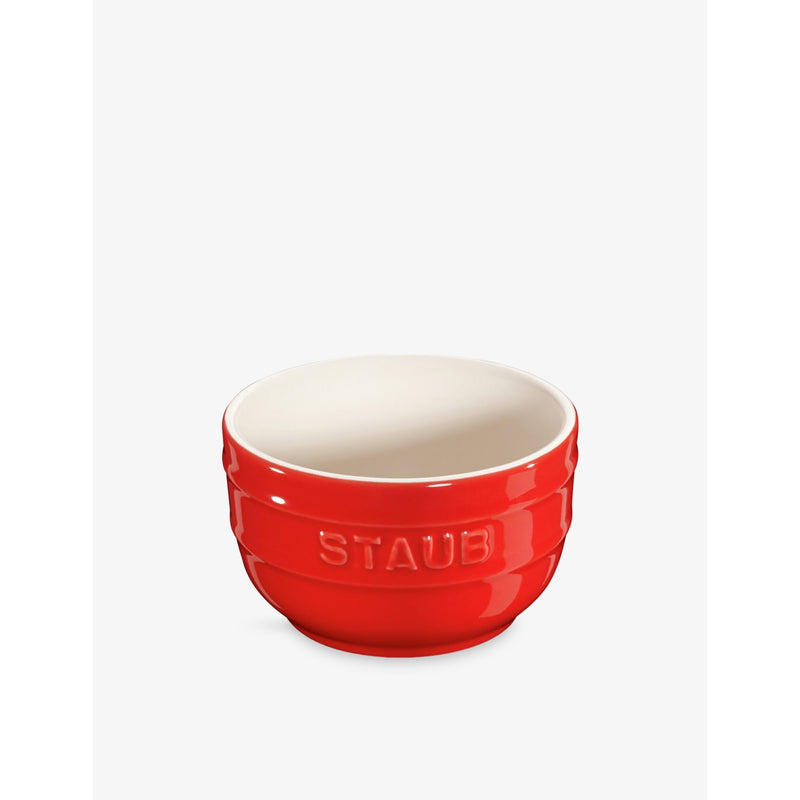 Staub Brand-Embossed Set Of Two Ceramic Ramekins 9cm