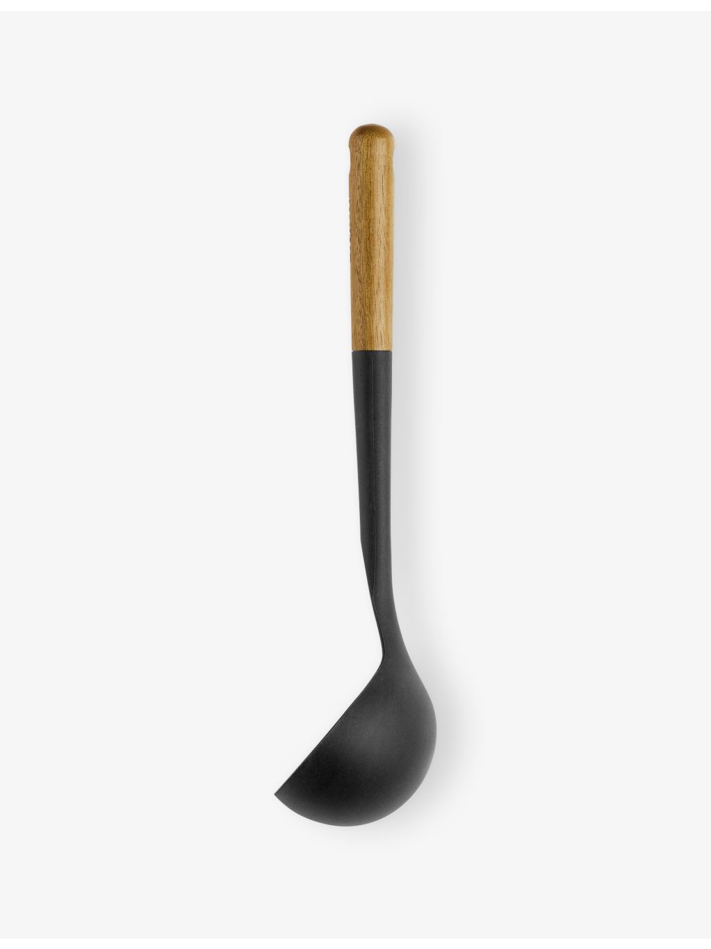 Staub silicone soup ladle with acacia wood handle, UK version