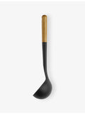 Staub silicone soup ladle with acacia wood handle, UK version