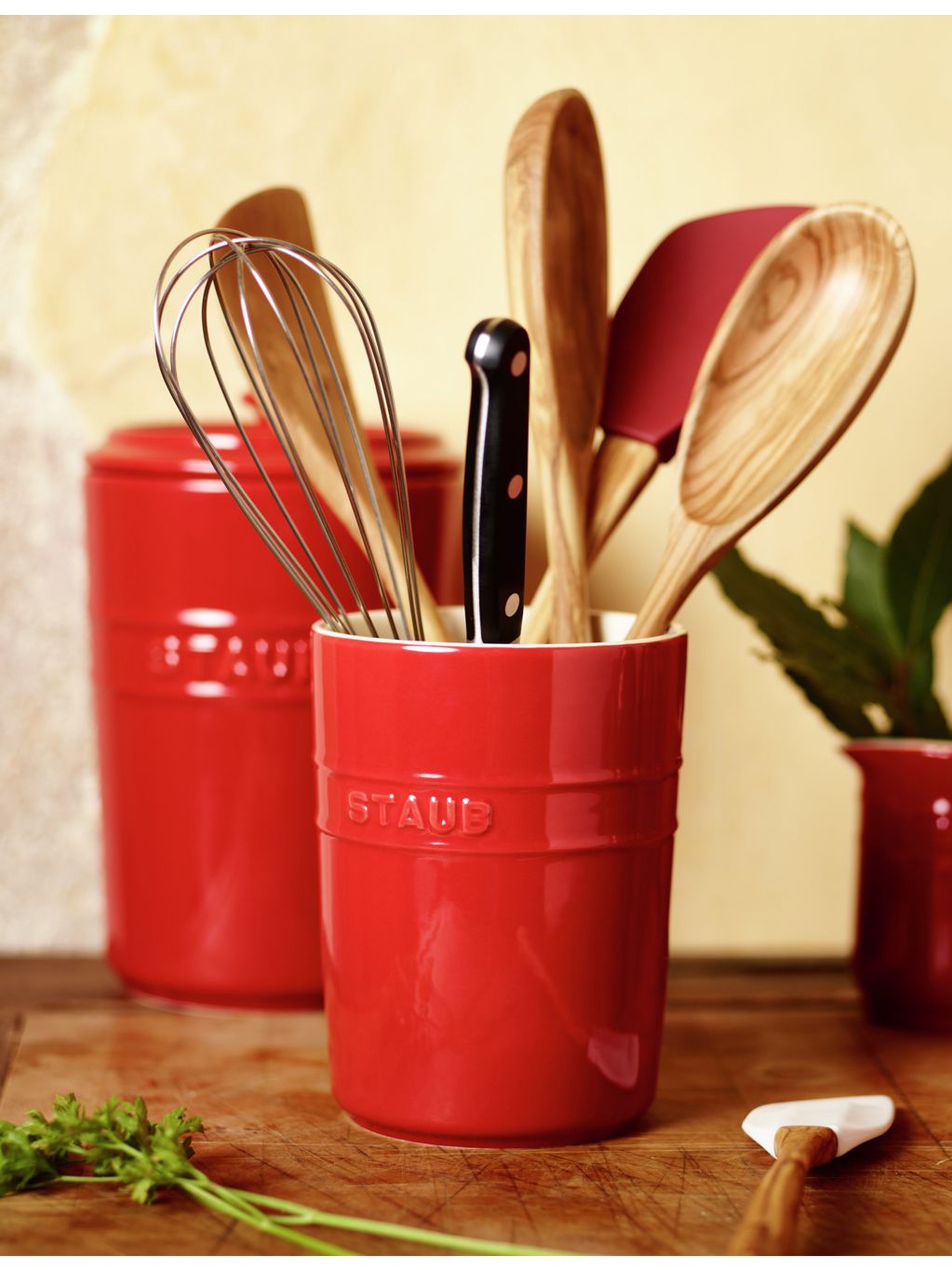 Staub ceramic utensil holder 15cm - British product