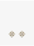 Yoko London Petal 18ct gold diamond and Akoya pearl earrings (British brand)
