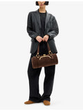 Coach kisslock barrel suede shoulder bag 33.6cm, UK version