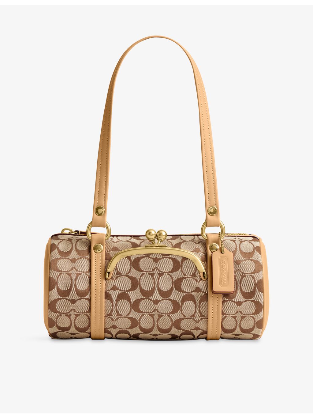 Coach canvas barrel shoulder bag, imported from the UK